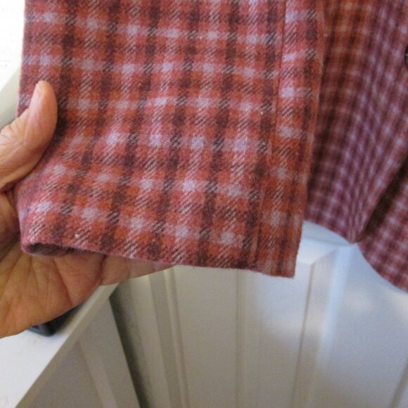 Women's Sundance Lisa Pink Plaid Blazer Size Medium - Picture 7 of 11